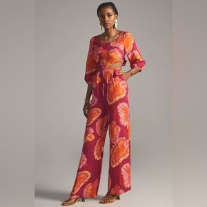 Farm x Anthropologie Tie-Back Cutout Jumpsuit